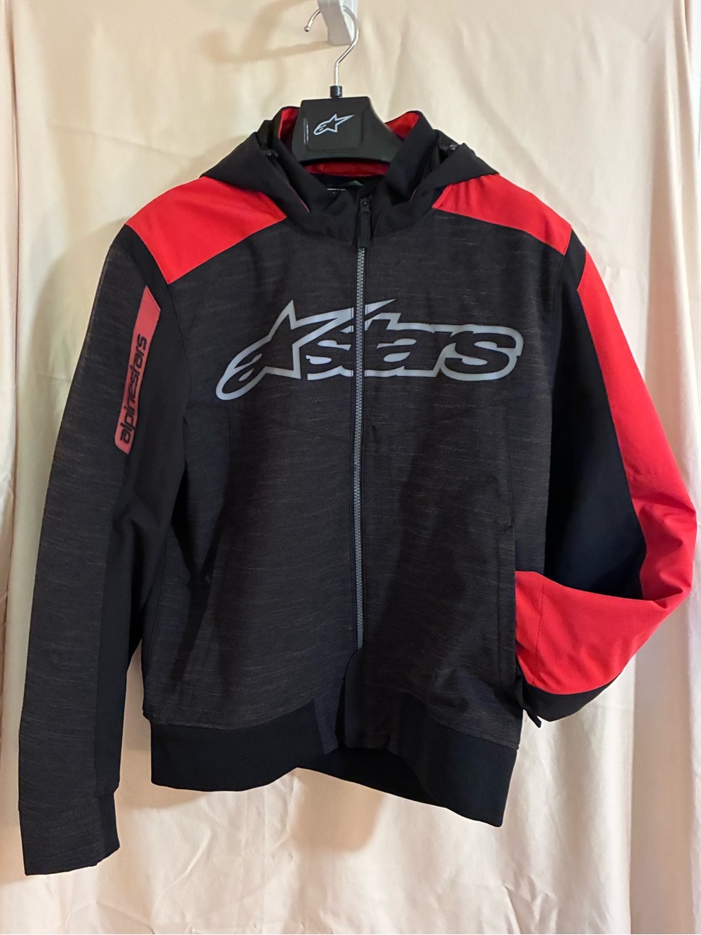 Alpinestars RHOD Windstopper Hoodie Mens L Red Black
